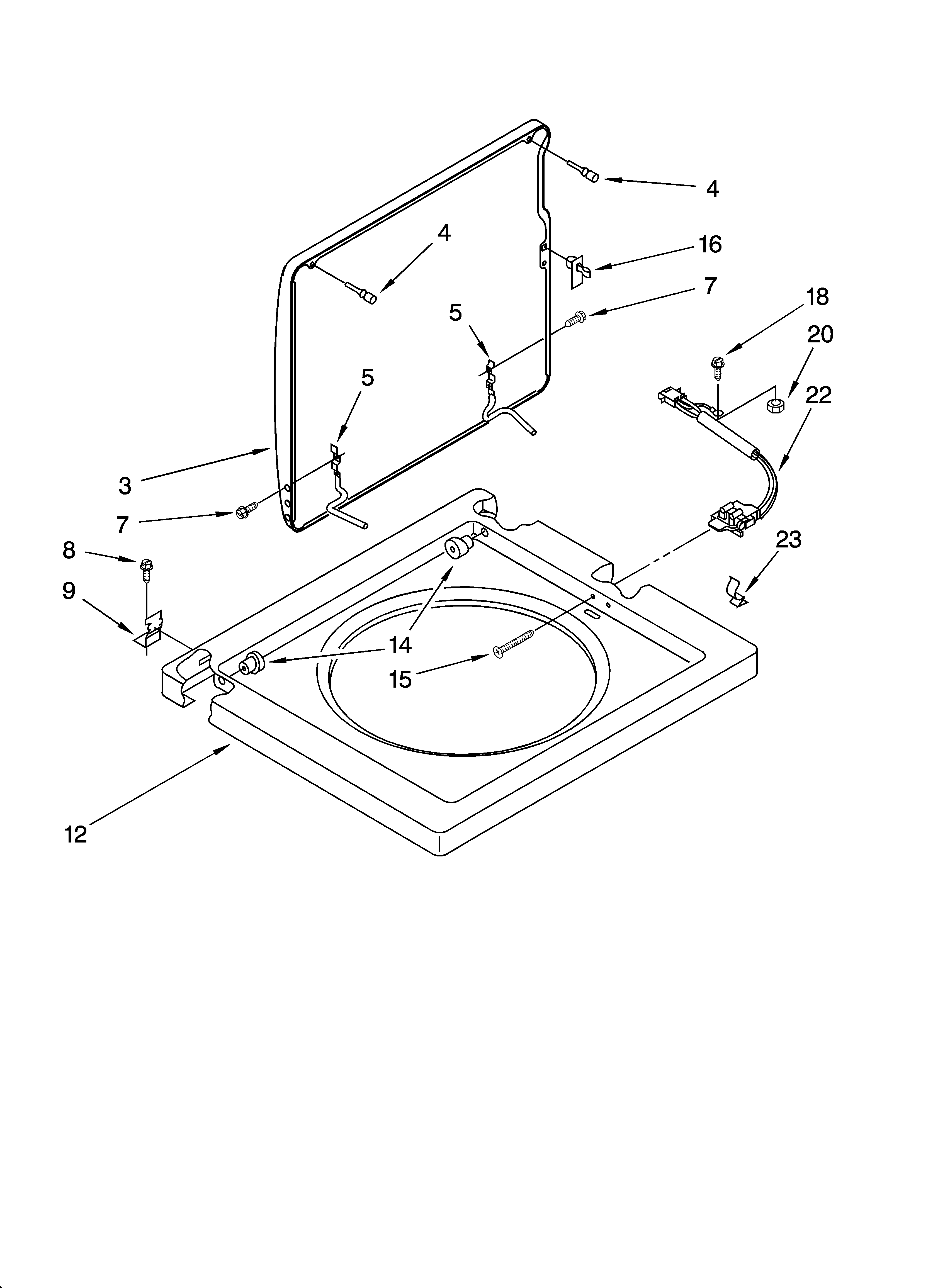 Washer top and lid parts