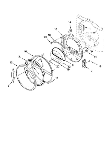 Door parts, optional parts (not included)
