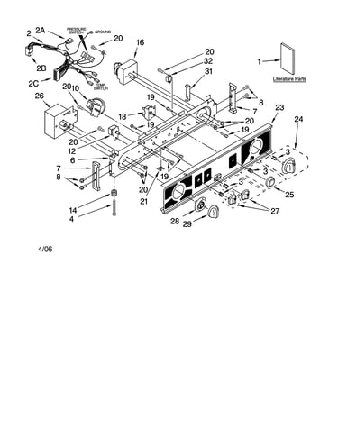 Washer/dryer control panel parts