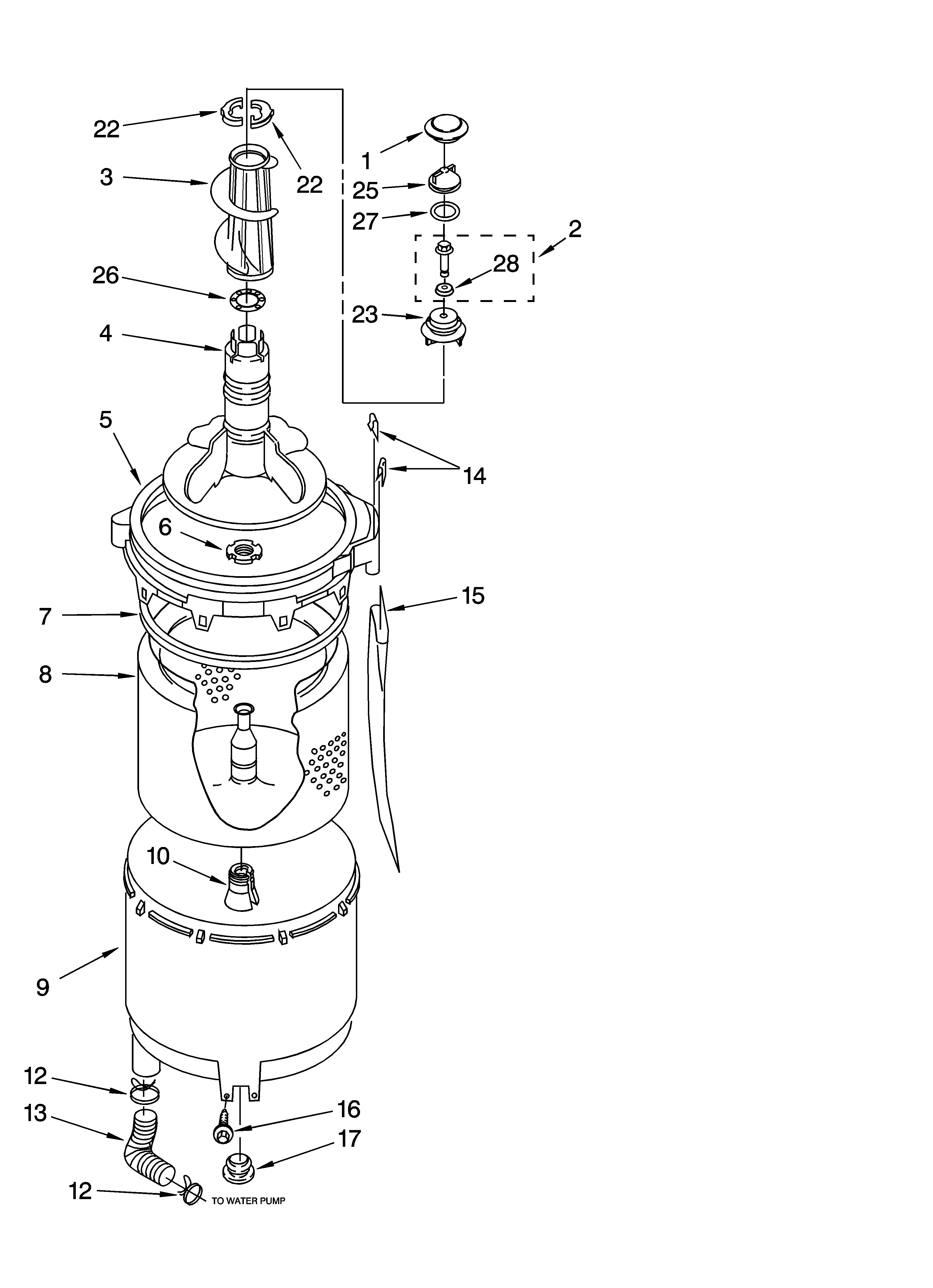 Tub and basket parts