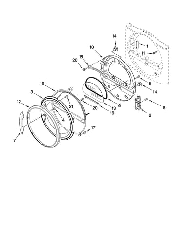 Door parts, optional parts (not included)