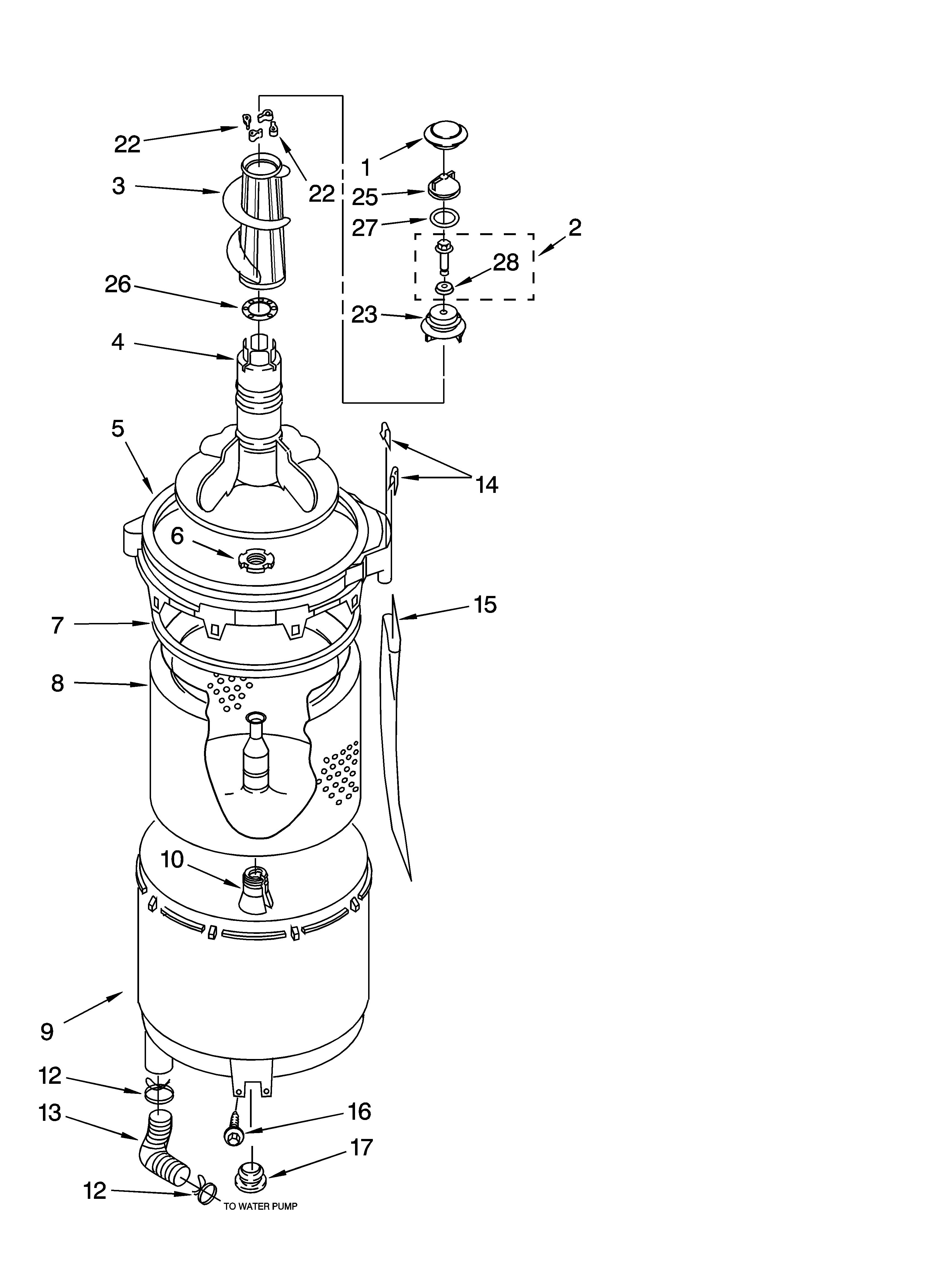Tub and basket parts
