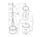 Kenmore 11027874600 agitator, basket and tub parts diagram