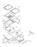 Refrigerator shelf parts