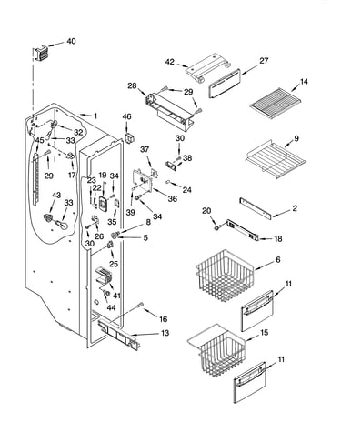 Freezer liner parts