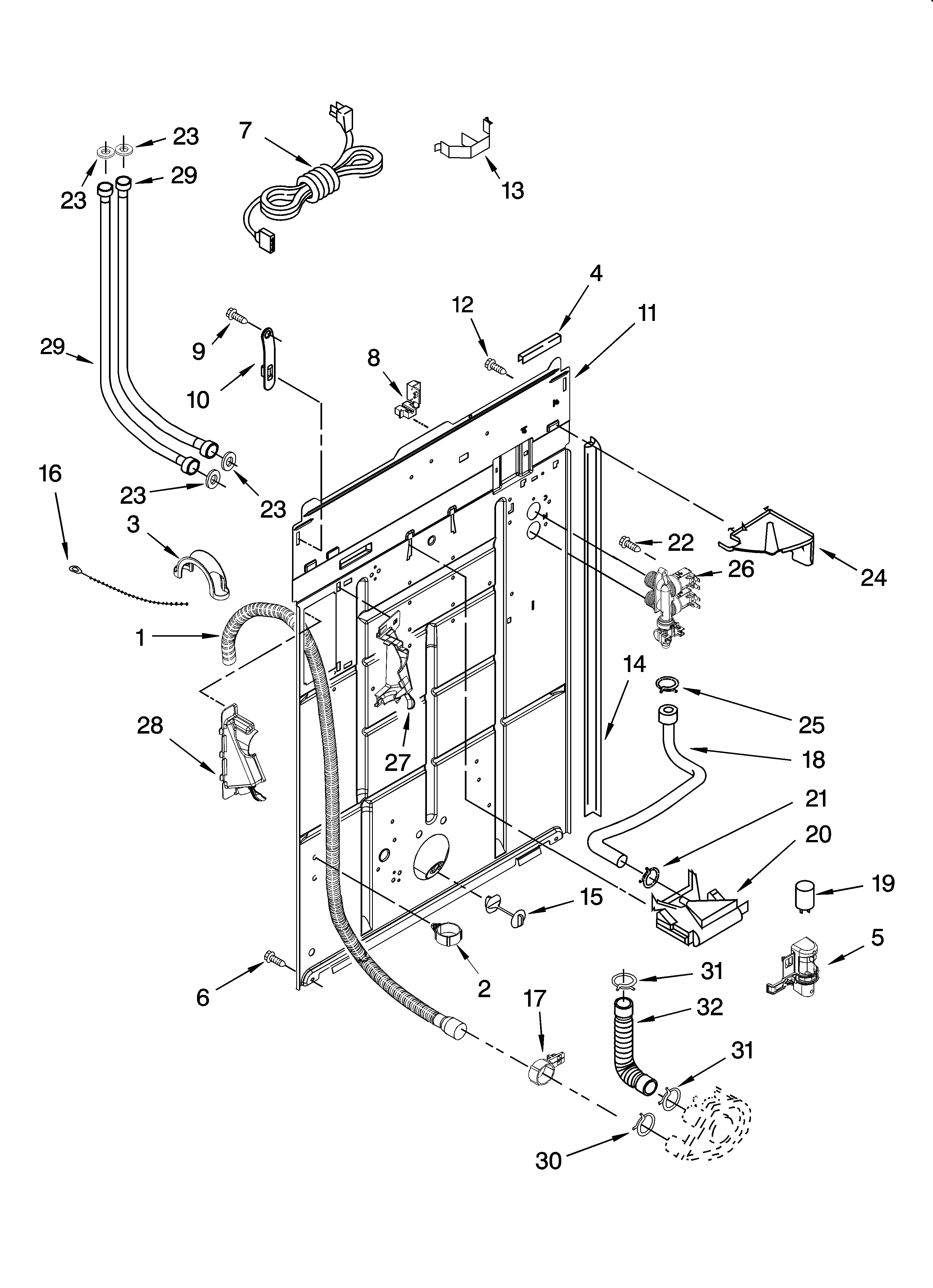 Rear panel parts