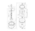 Kenmore 11027522600 agitator, basket and tub parts diagram