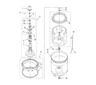 Kenmore 11027632600 agitator, basket and tub parts diagram