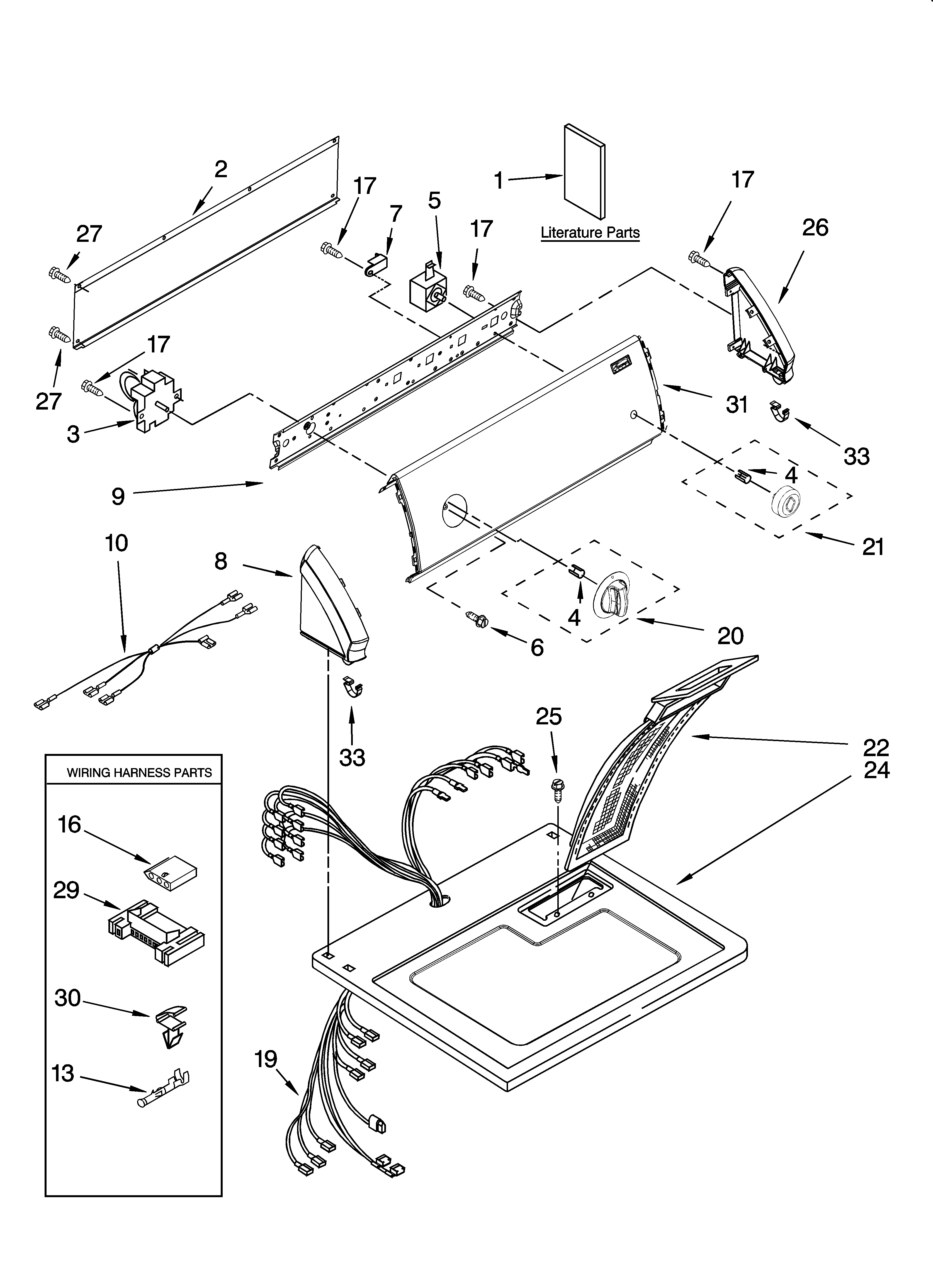 Top and console parts