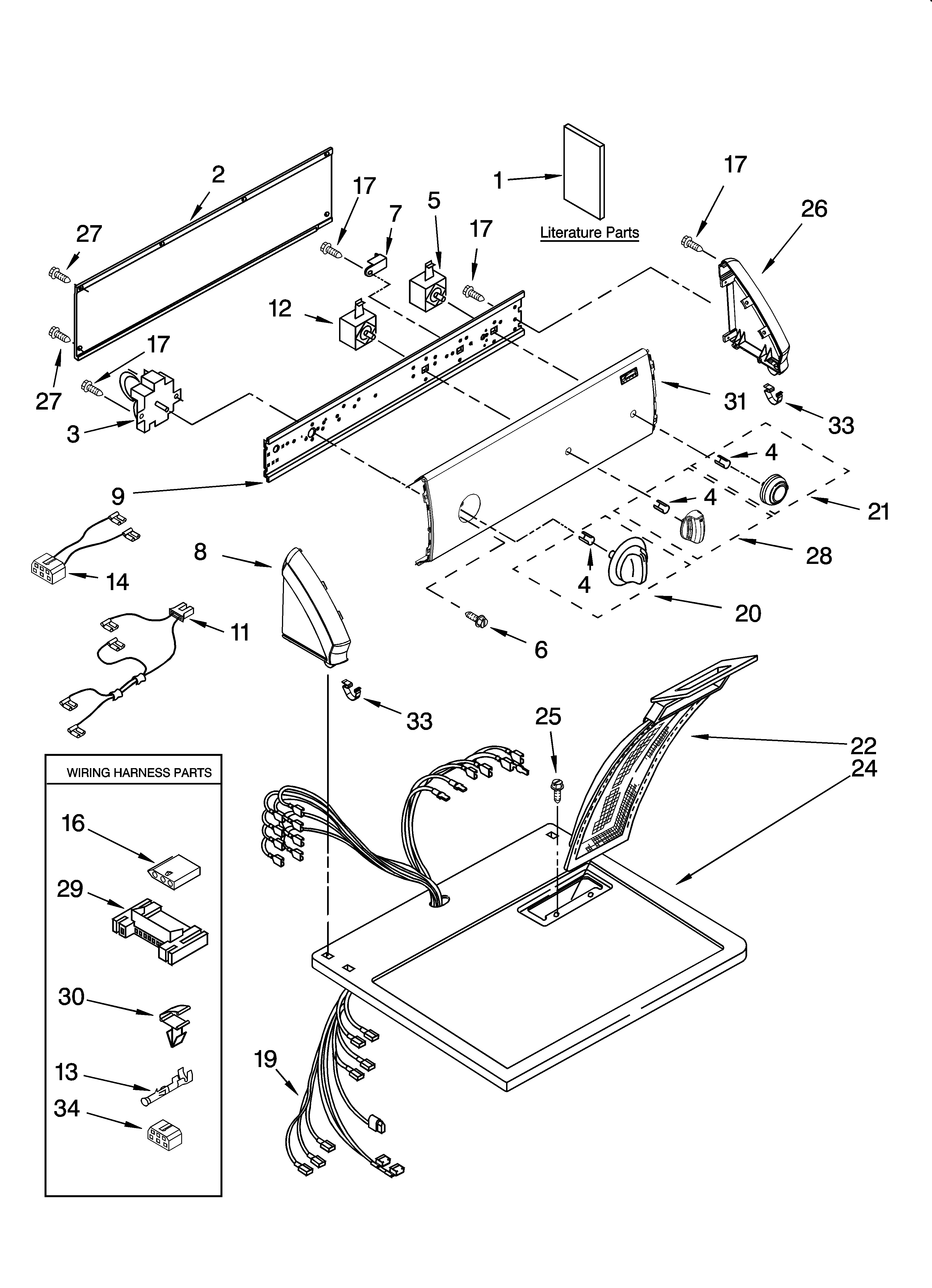 Top and console parts