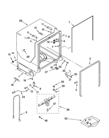 Tub and frame parts