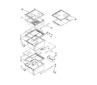 Kenmore 10657974700 refrigerator shelf parts diagram