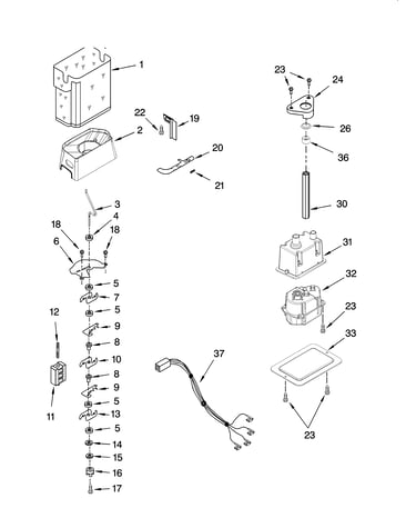 Motor and ice container parts