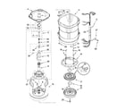 Kenmore Elite 11027032601 motor, basket and tub parts diagram