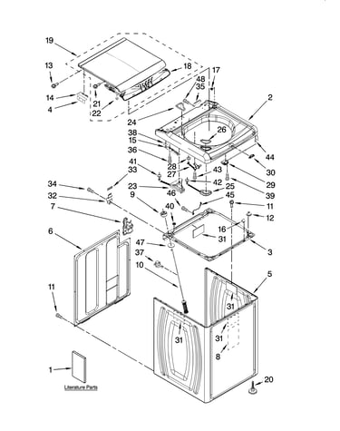 Top and cabinet parts