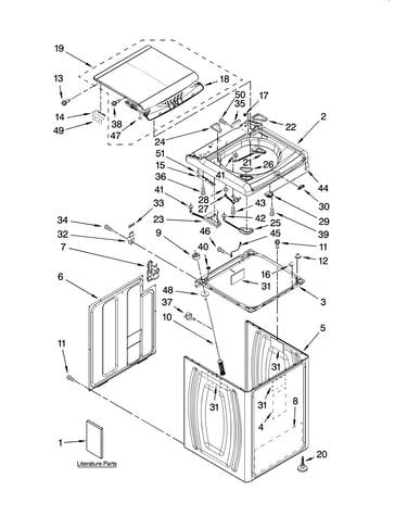 Top and cabinet parts