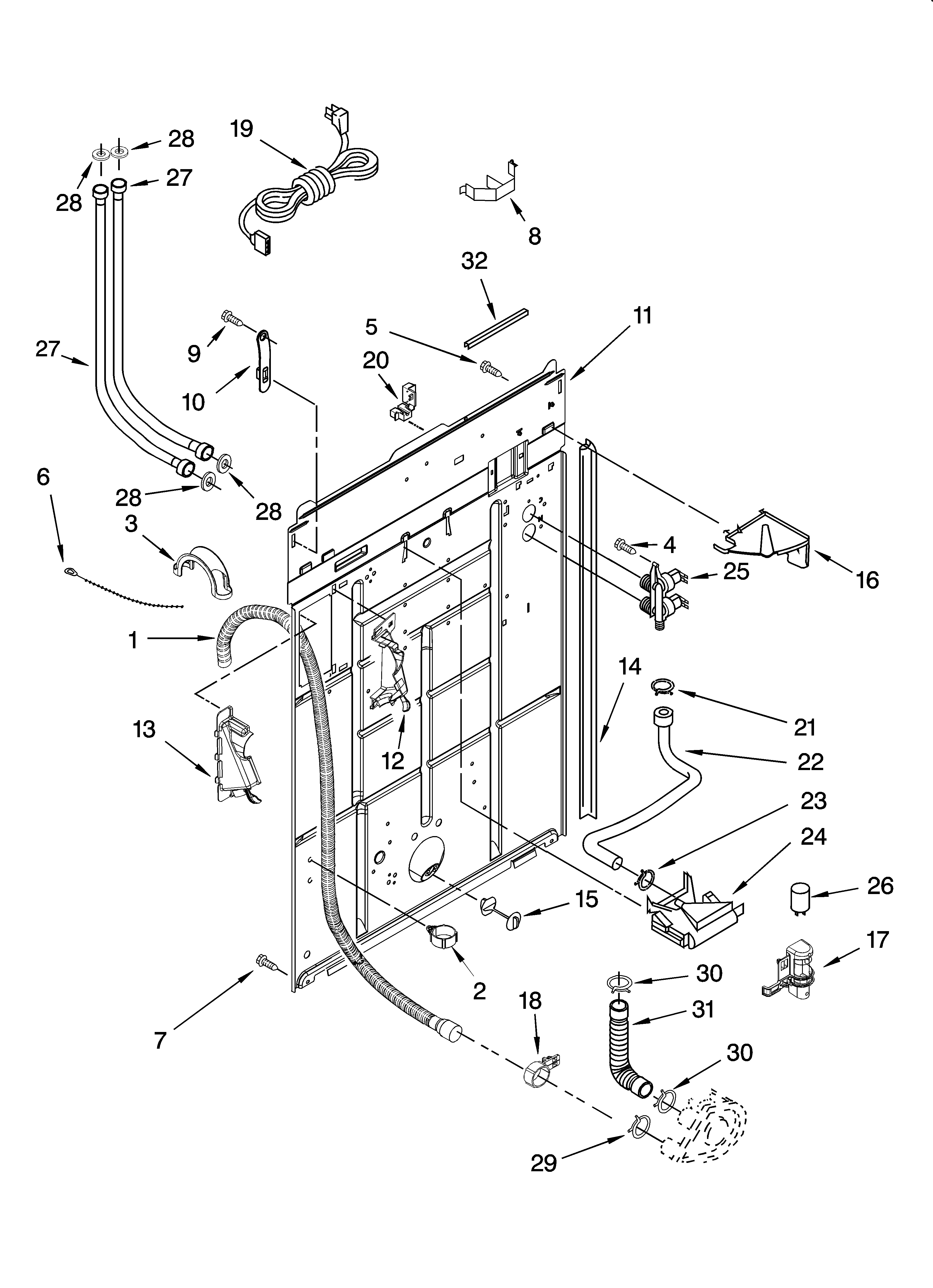 Rear panel parts