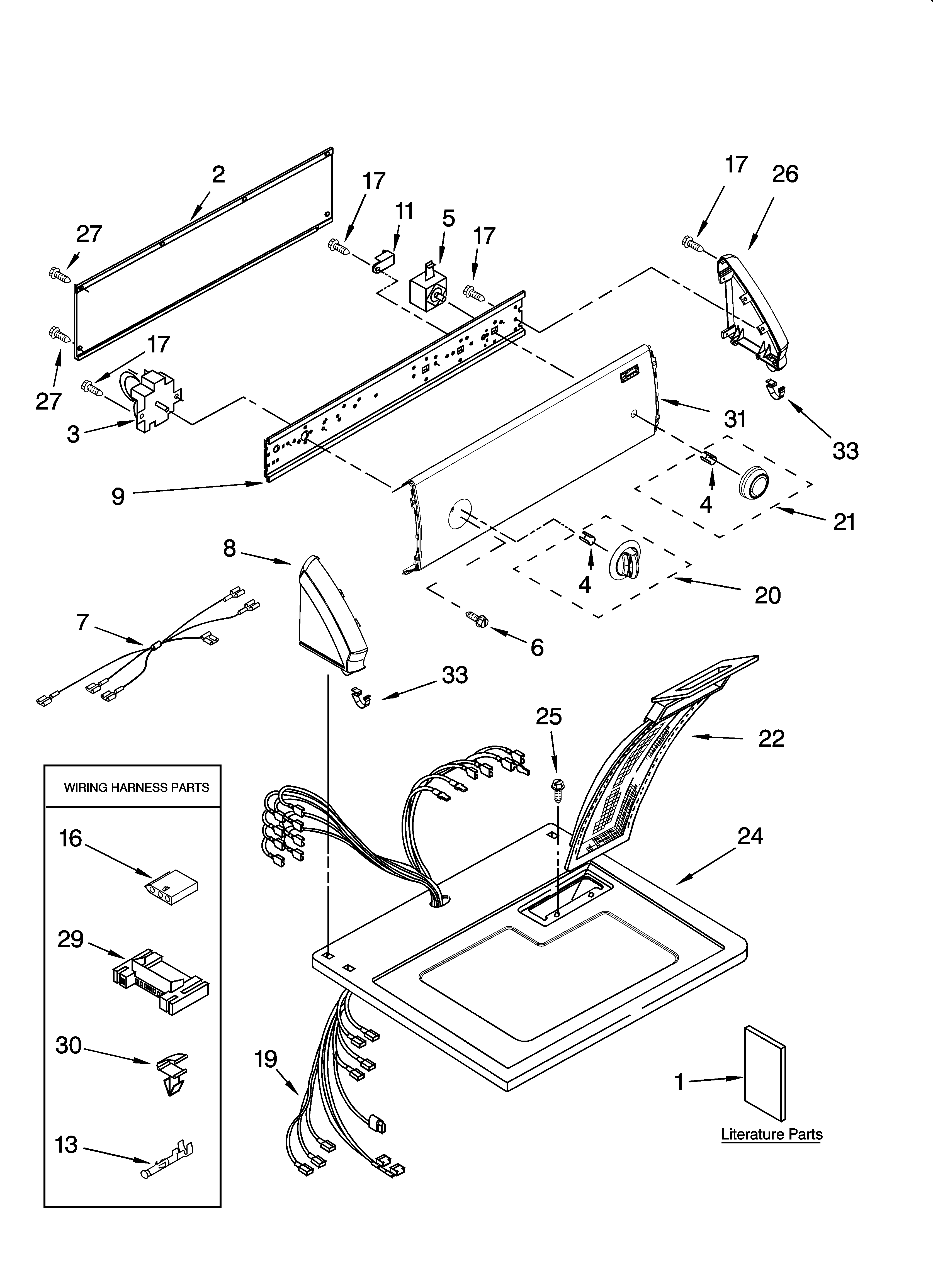 Top and console parts