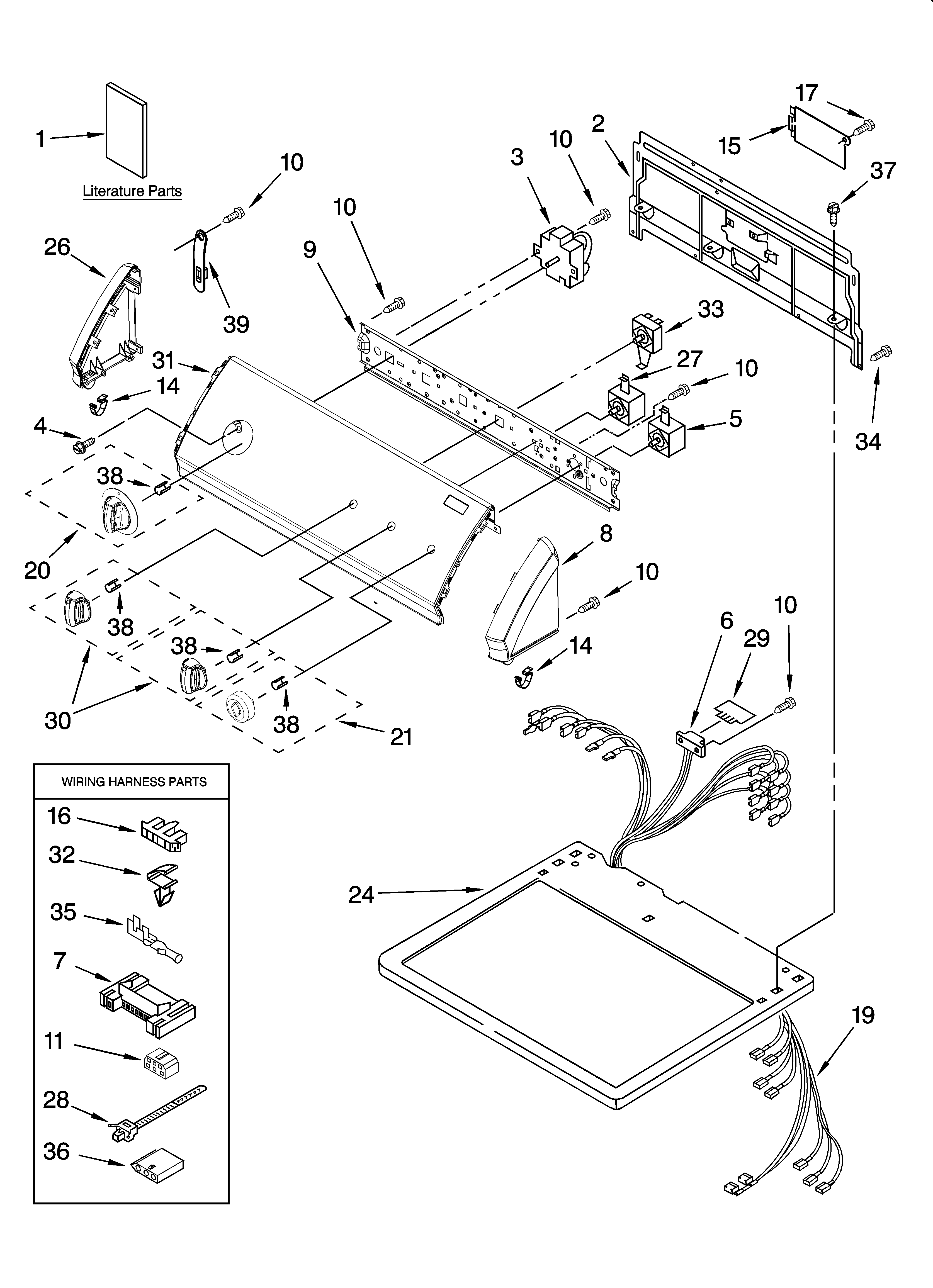 Top and console parts