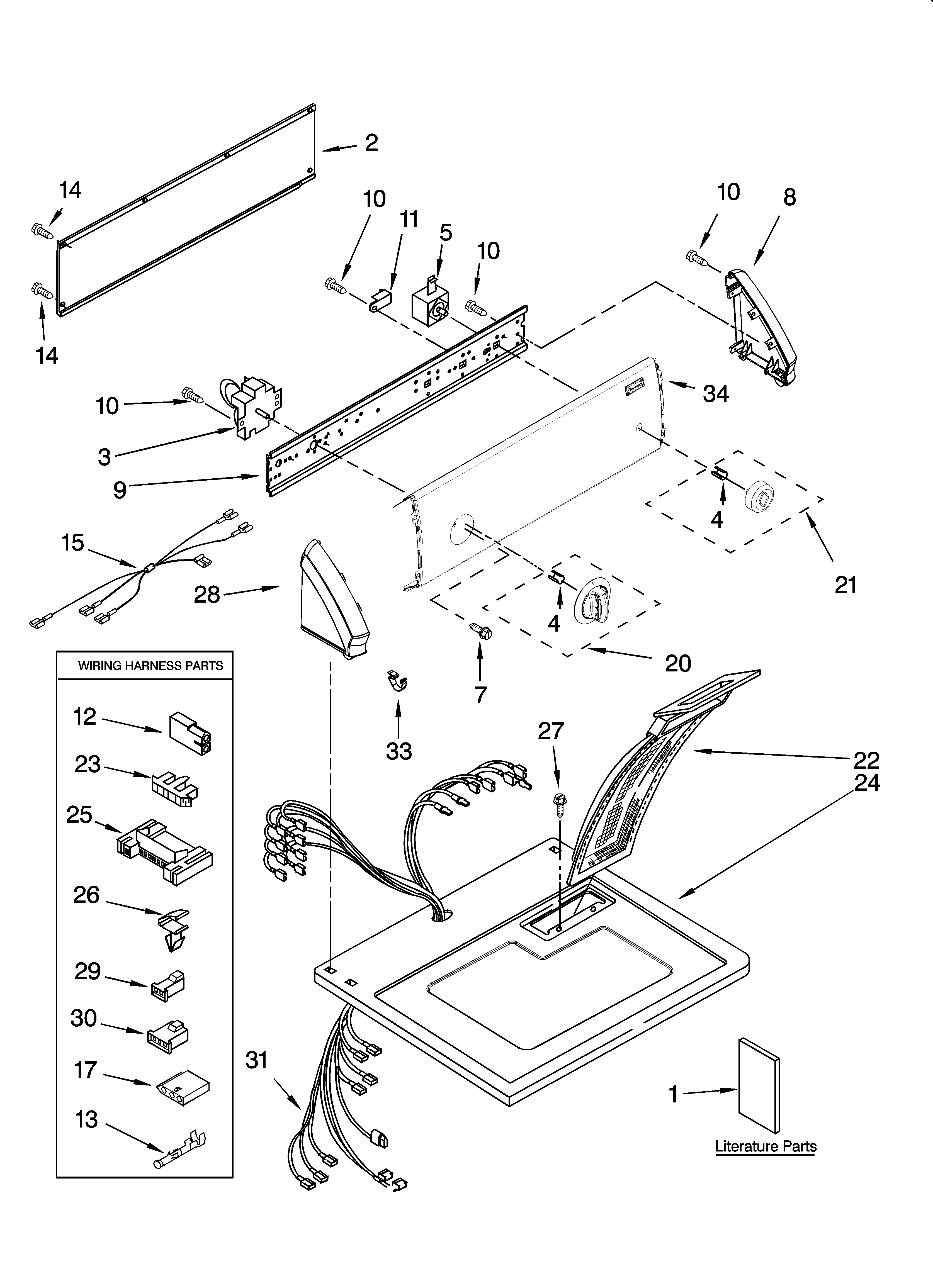 Top and console parts