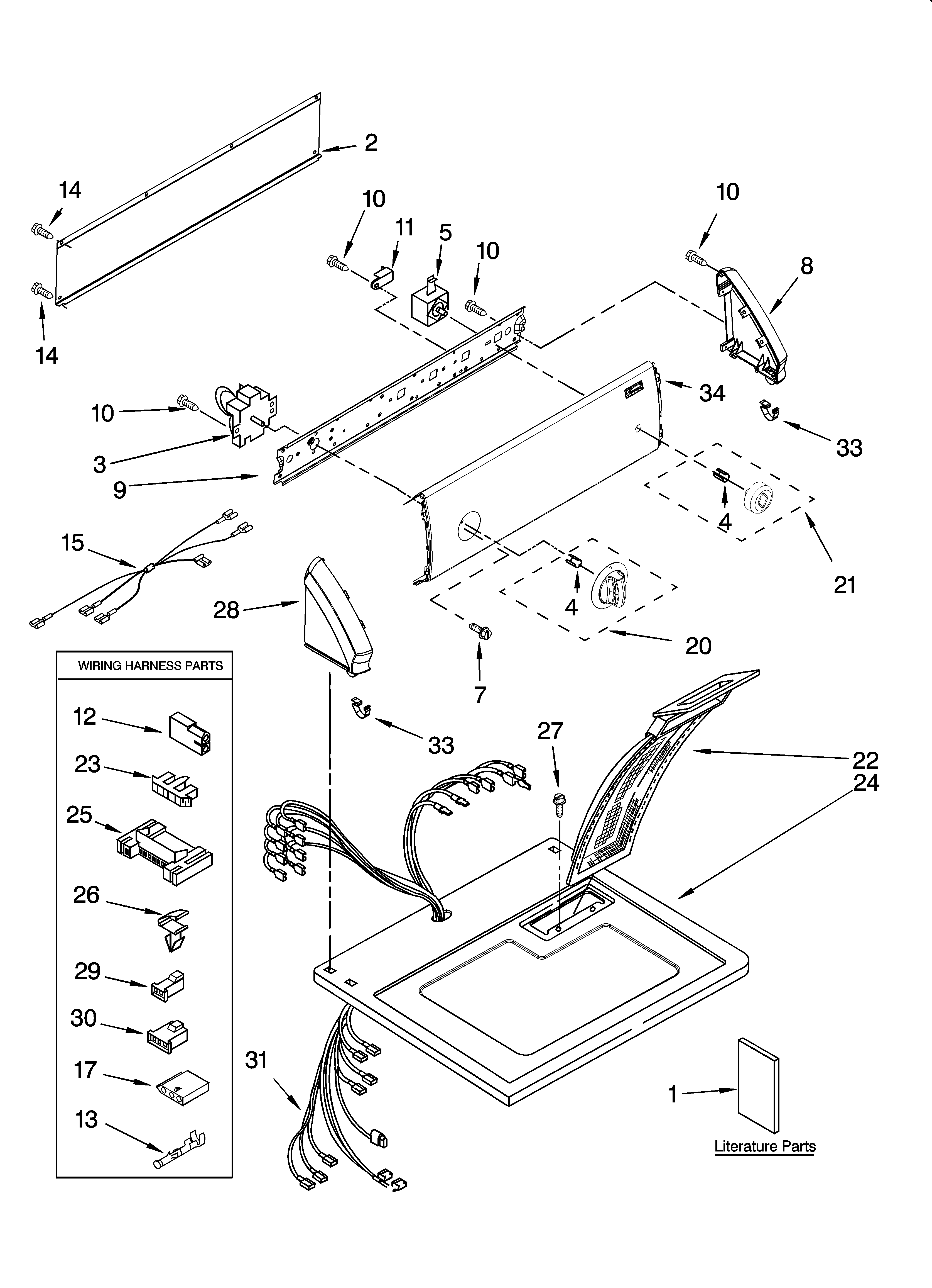 Top and console parts