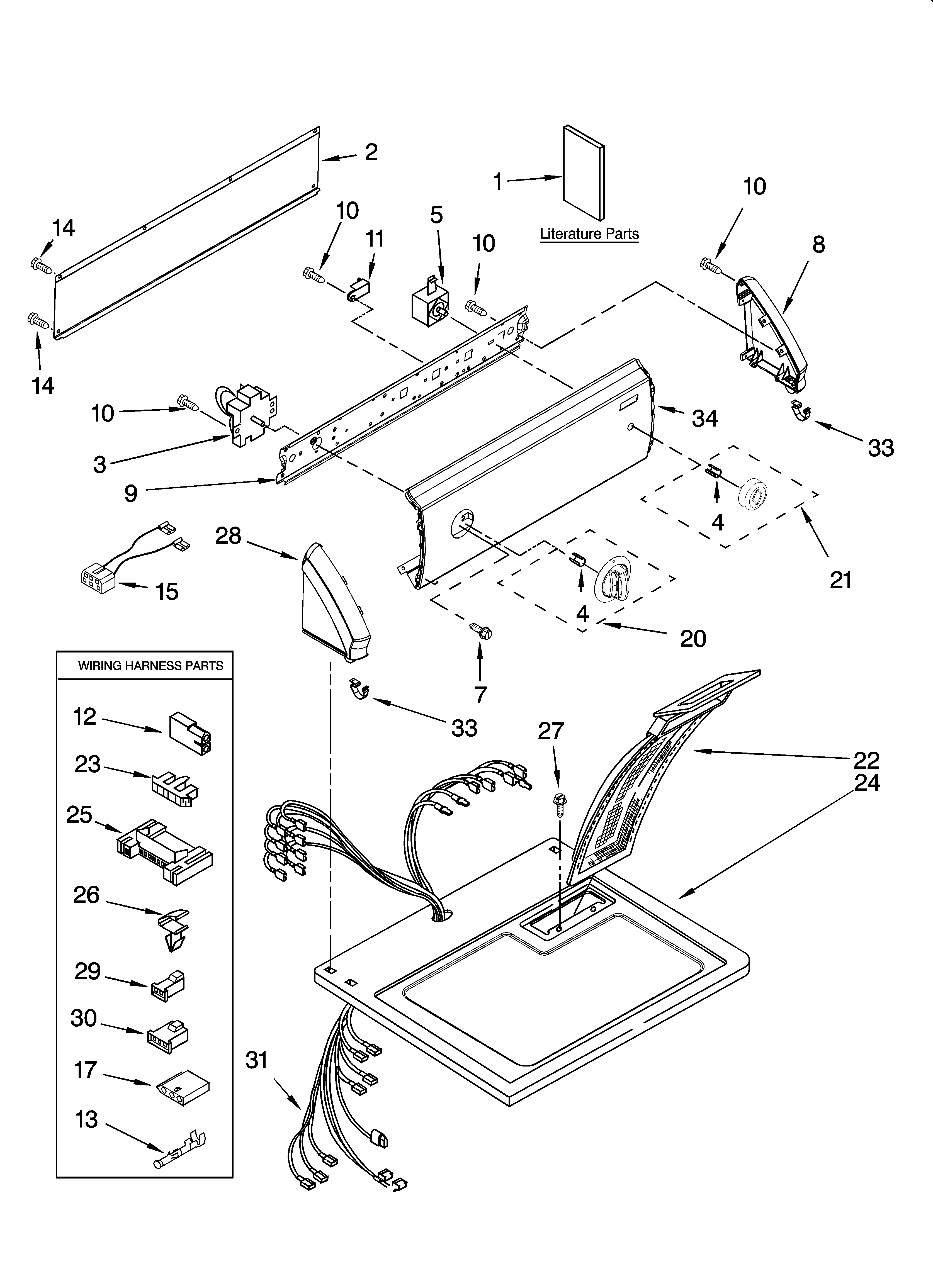 Top and console parts