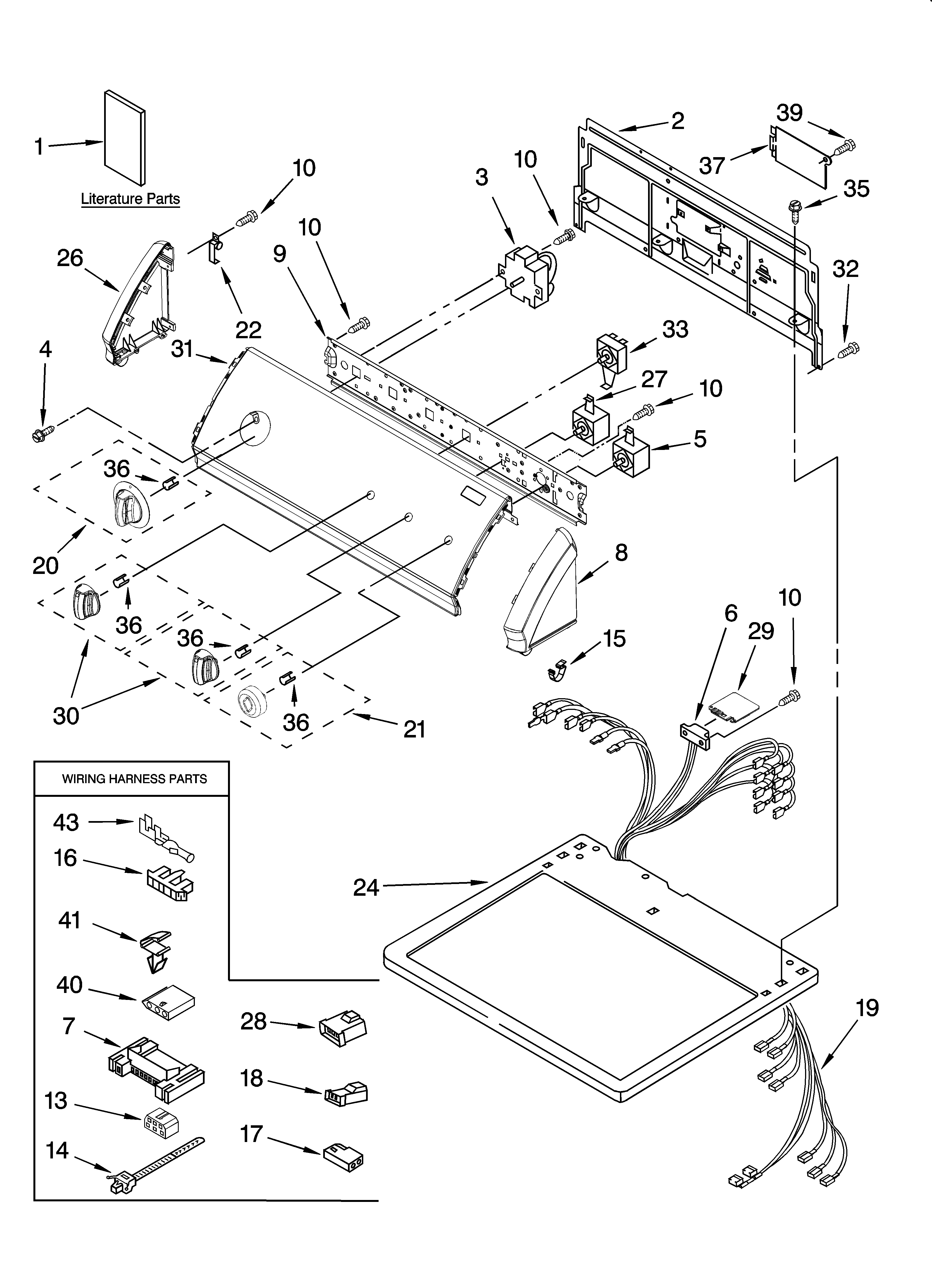 Top and console parts