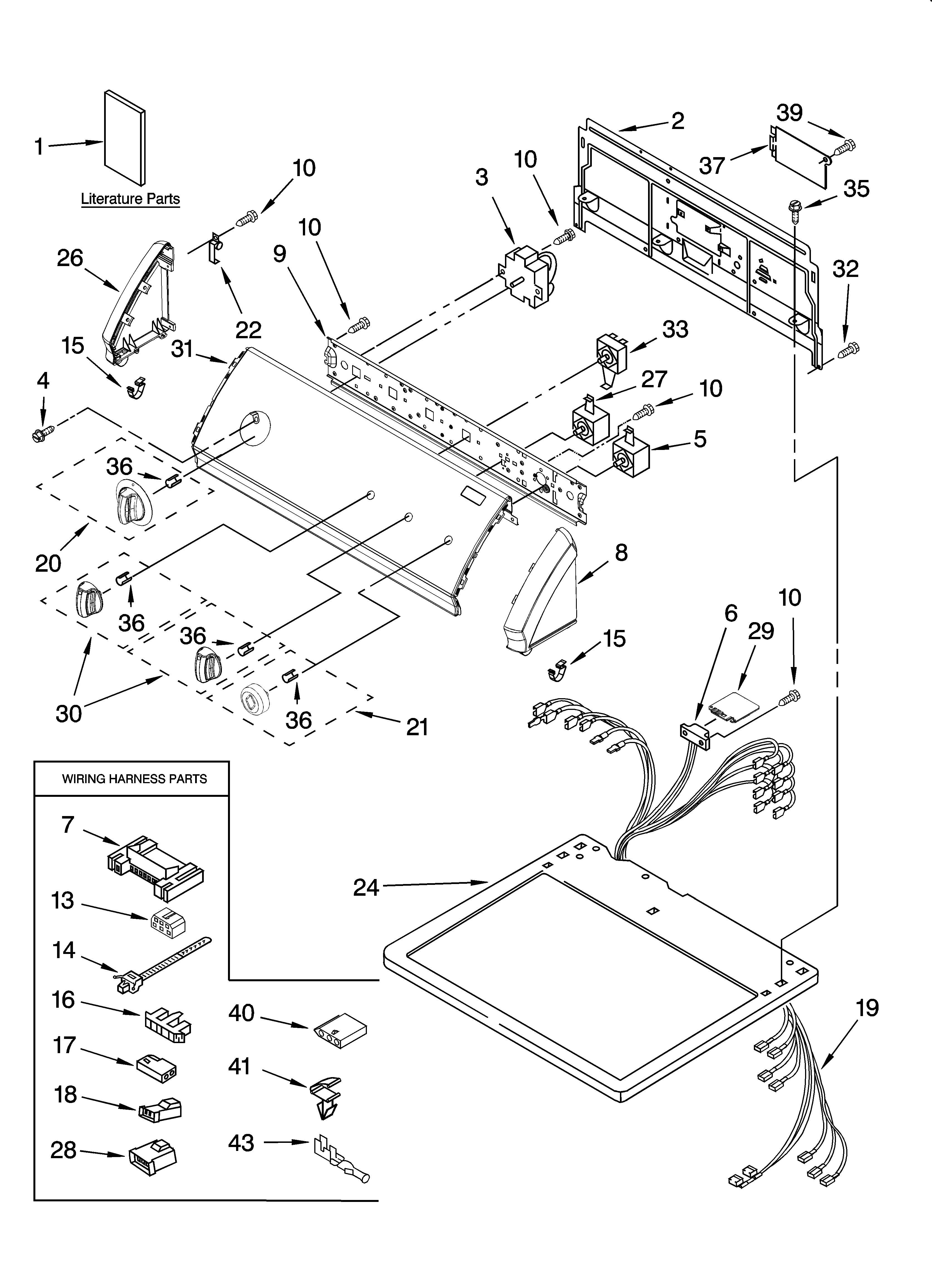 Top and console parts