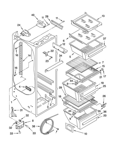 Refrigerator liner parts