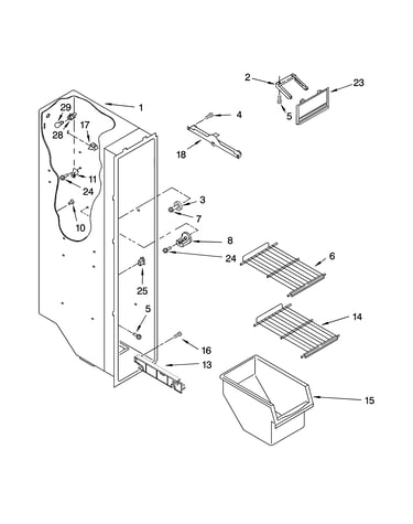 Freezer liner parts