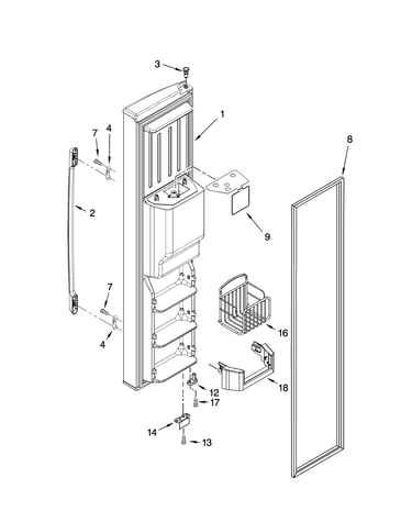 Freezer door parts