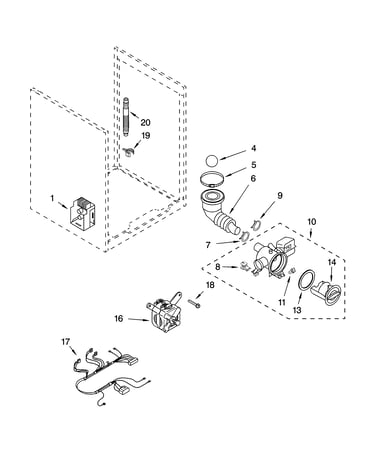 Pump and motor parts, optional parts (not included)