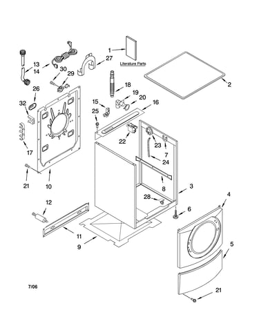 Top and cabinet parts