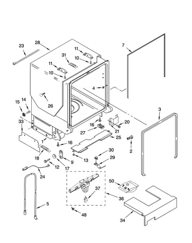 Tub and frame parts