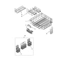Kenmore Pro 66513873K600 lower rack parts, optional parts (not included) diagram