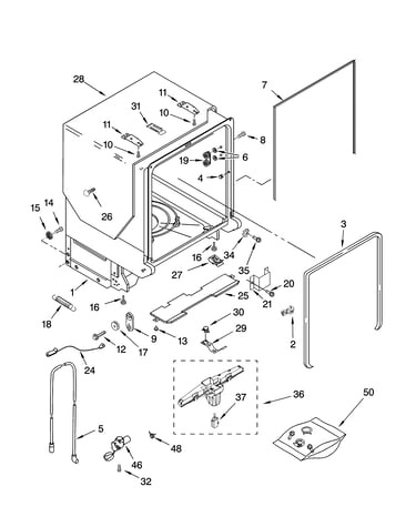Tub and frame parts