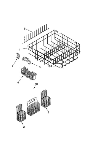 Lower rack parts, optional parts (not included)