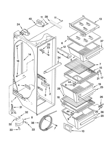 Refrigerator liner parts