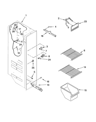 Freezer liner parts