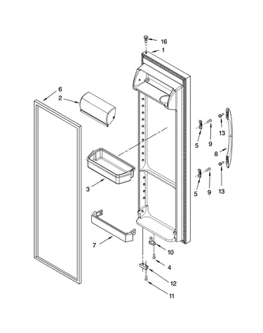 Refrigerator door parts