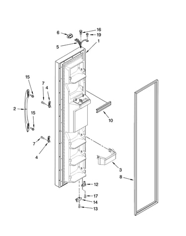 Freezer door parts