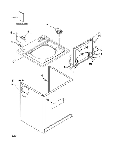 Top and cabinet parts