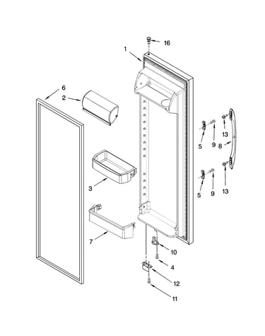 Refrigerator door parts