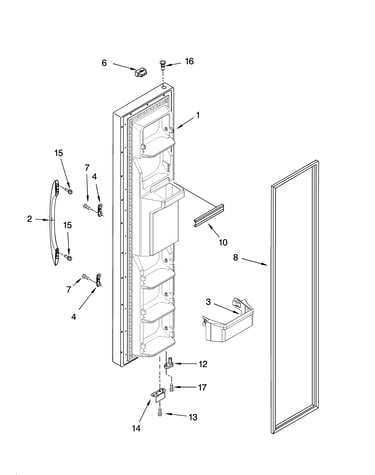 Freezer door parts
