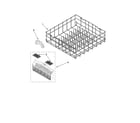 Kenmore 66513714K600 lower rack parts, optional parts (not included) diagram