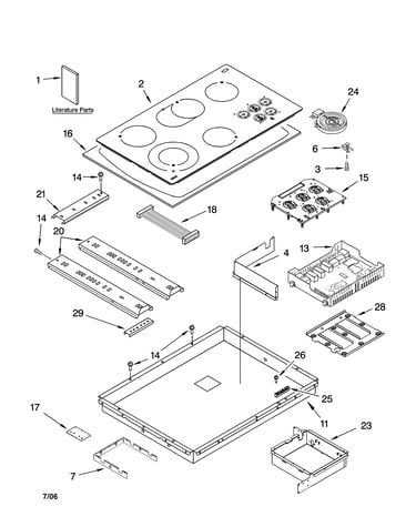 Cooktop parts, optional parts