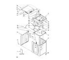 Kenmore Elite 11027032600 top and cabinet parts diagram
