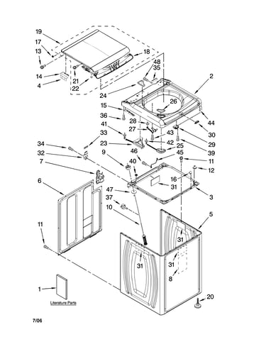 Top and cabinet parts