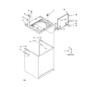 Kenmore 11027542600 top and cabinet parts diagram