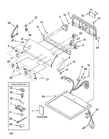 Top and console parts